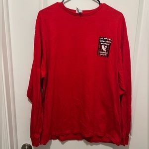 Tennessee Great Smoky Mountains Long Sleeve Red Tee Shirt Crewneck SizeXL Cotton